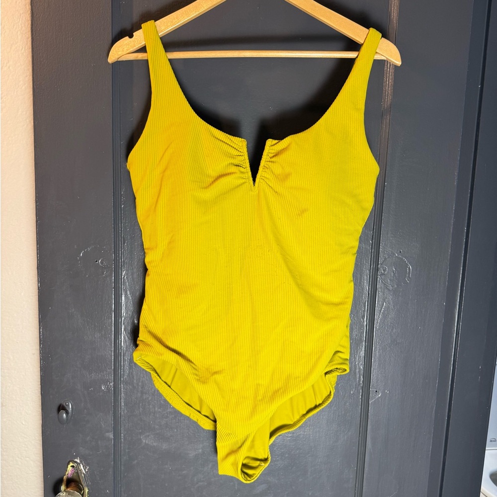 Yellow Calia One-Piece Swimsuit.